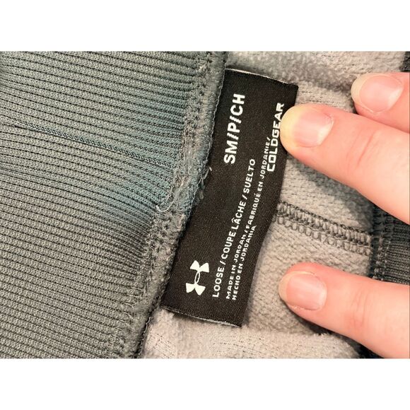 UNDER ARMOUR • COLD GEAR • Heather Gray Loose Fit Jogger Sweat Pants • Size Smal - Picture 8 of 9
